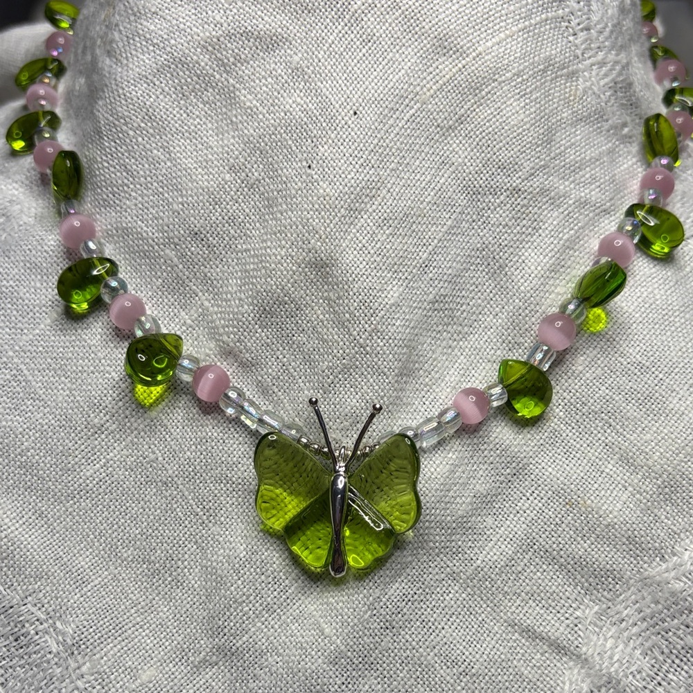 Butterfly Necklace & Earrings- Vintage pieces Designed with Love